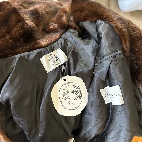 Labiatea Brown Faux oversized fur coat by Marei 1998 - Picture 5 of 7